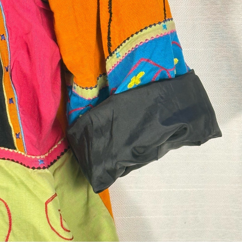 Indigo Moon Patchwork Embroidered Jacket Women's … - image 3